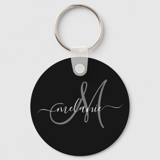 独自のモノグラムカスタムと名前スクリプトの作成 キーホルダー (正面)