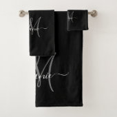 独自のモノグラムカスタムと名前スクリプトの作成 バスタオルセット (インサイチュ)