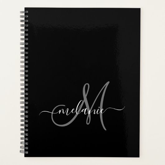 独自のモノグラムカスタムと名前スクリプトの作成 プランナー手帳 (正面)