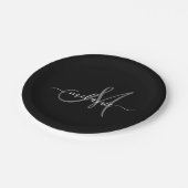 独自のモノグラムカスタムと名前スクリプトの作成 ペーパープレート (アングル)