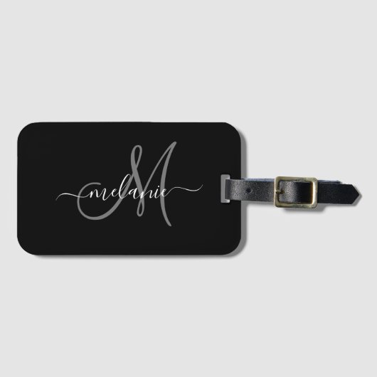 独自のモノグラムカスタムと名前スクリプトの作成 ラゲッジタグ (正面横)