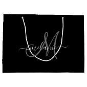 独自のモノグラムカスタムと名前スクリプトの作成 ラージペーパーバッグ (裏面)