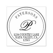 独自のモノグラムクラシック差出人住所の作成 セルフインキングスタンプ (デザイン)