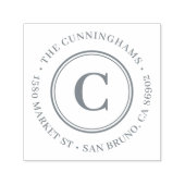 独自のモノグラムクラシック差出人住所の作成 セルフインキングスタンプ (デザイン)