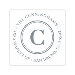 独自のモノグラムクラシック差出人住所の作成 セルフインキングスタンプ