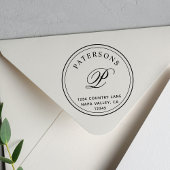 独自のモノグラムクラシック差出人住所の作成 ラバースタンプ