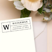 独自のモノグラムクラシック差出人住所の作成 ラバースタンプ