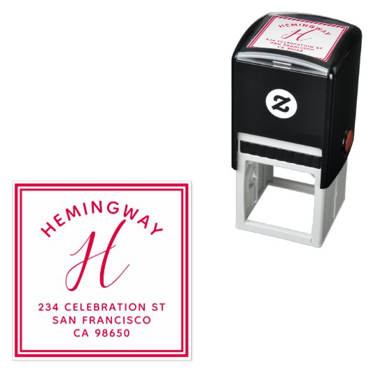 独自のモノグラムスクリプトの作成差出人住所 セルフインキングスタンプ (インサイチュ)