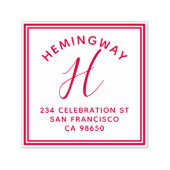 独自のモノグラムスクリプトの作成差出人住所 セルフインキングスタンプ (デザイン)