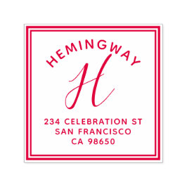 独自のモノグラムスクリプトの作成差出人住所 セルフインキングスタンプ