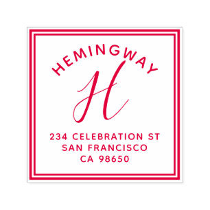 独自のモノグラムスクリプトの作成差出人住所 セルフインキングスタンプ