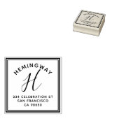 独自のモノグラムスクリプトの作成差出人住所 ラバースタンプ (押印)