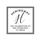 独自のモノグラムスクリプトの作成差出人住所 ラバースタンプ (インプリント)