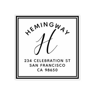 独自のモノグラムスクリプトの作成差出人住所 ラバースタンプ