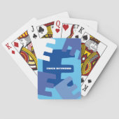 独自のモノグラムブルーを作モダン成 トランプ (裏面)