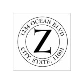 独自のモノグラムモダンファミリーシールの作成ラウンド ラバースタンプ (インプリント)