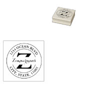 独自のモノグラムモダンラウンドラバースタンプの作成 ラバースタンプ (押印)