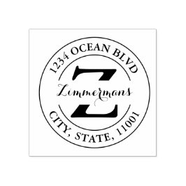 独自のモノグラムモダンラウンドラバースタンプの作成 ラバースタンプ