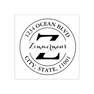 独自のモノグラムモダンラウンドラバースタンプの作成 ラバースタンプ