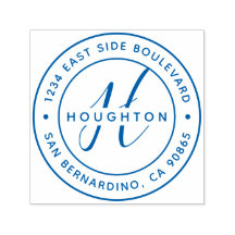 独自のモノグラムモダン差出人住所の作成