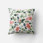 独自のモノグラム休日の緑のパターンを追加 クッション (裏面)