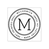 独自のモノグラム差出人住所の作成 ラバースタンプ (インプリント)