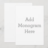 フラット招待状, サイズ: 12.7cm x 17.8cm, ペーパー: シグネチャーマット, 封筒: ホワイト (正面/裏面)