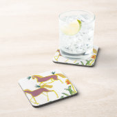 独自のユニコーンのフローラパワーかわいい美学を作成 コースター (右側)