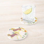 独自のユニコーンのフローラパワーかわいい美学を作成 コースター (側面)