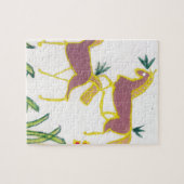 独自のユニコーンのフローラパワーかわいい美学を作成 ジグソーパズル (横)