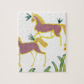 独自のユニコーンのフローラパワーかわいい美学を作成 ジグソーパズル (縦)