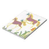 独自のユニコーンのフローラパワーかわいい美学を作成 ノートパッド (回転)