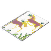 独自のユニコーンのフローラパワーかわいい美学を作成 ノートブック (左側)