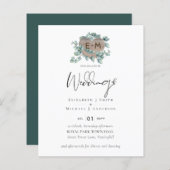 独自のユーカリの緑の予算を作成結婚する (正面/裏面)