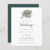 独自のユーカリの緑の予算を作成結婚する (正面/裏面)