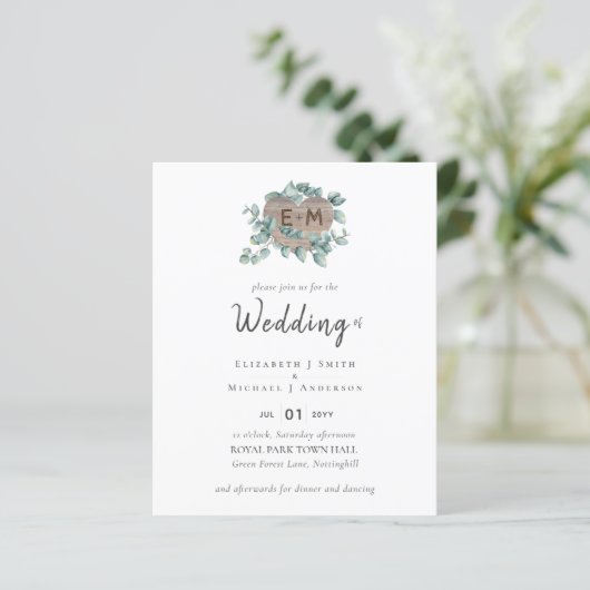 独自のユーカリの緑の予算を作成結婚する (スタンド正面)