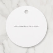 独自のユーカリカスタムパイナリーの結婚作成 フェイバータグ (裏面)