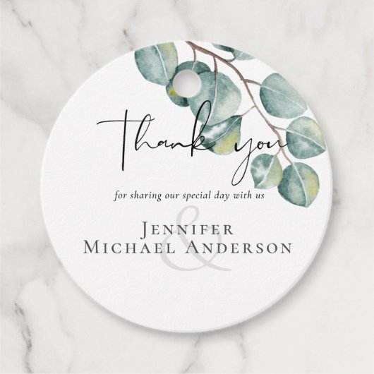 独自のユーカリカスタムパイナリーの結婚作成 フェイバータグ (正面)