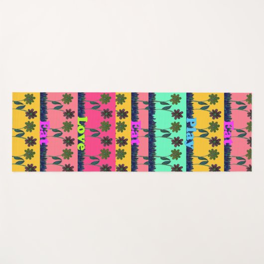 独自のヨガカスタムの愛の食べアイディアを作成す遊る ヨガマット (正面(横))