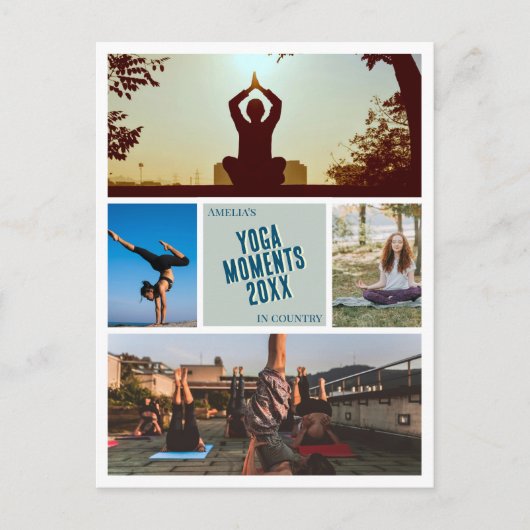 独自のヨガフォトポストカードを作成する ポストカード (正面)