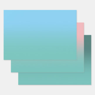 独自のライトティール(緑がかった色)を作成グラデーション ラッピングペーパーシート
