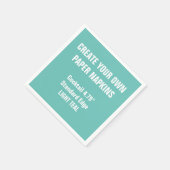 独自のライトティール（緑がかった色）カクテル紙ナプキンスを作成 スタンダードカクテルナプキン (角)