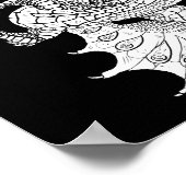 独自のラインアートドラゴンをカラー化 ポスター (角)