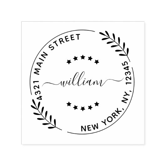 独自のラウンドのモダン作成 セルフインキングスタンプ (デザイン)