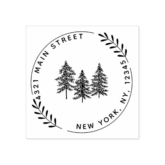 独自のラウンドのモダン作成 ラバースタンプ (インプリント)