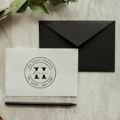 独自のラウンドのモダン作成 ラバースタンプ