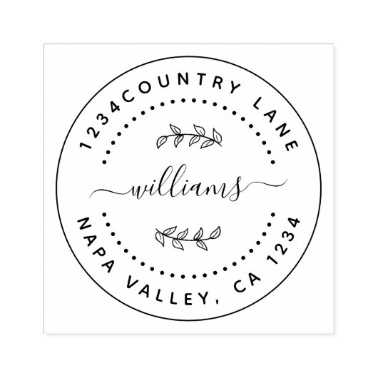 独自のラウンドのモダン作成 ラバースタンプ (インプリント)