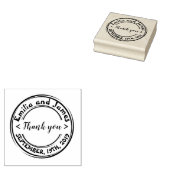 独自のラウンドをラバ結婚ーに感謝してい作成する ラバースタンプ (押印)