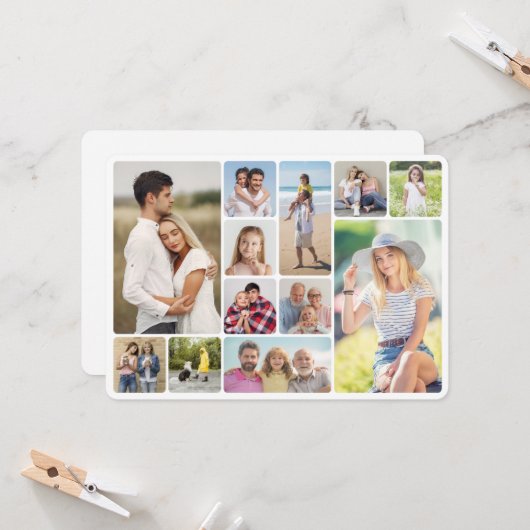 独自のラウンドコーナーを作成12フォトコラージュ カード (正面/裏面インサイチュ)