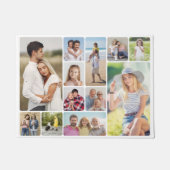 独自のラウンドコーナーを作成12フォトコラージュ ドアマット (正面)